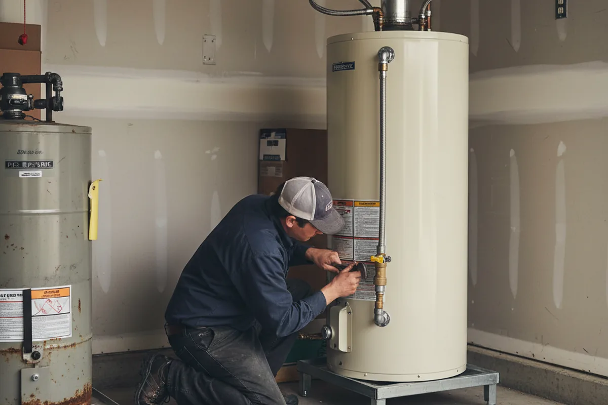 Water heater and shutoff valve replacement in Tracys Landing